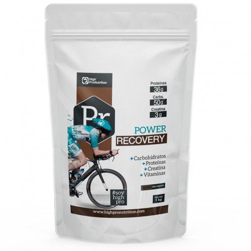 Power Recovery 1 kg sabor chocolate High Pro Nutrition suplemento recuperador postentrenamiento con carbohidratos y proteínas