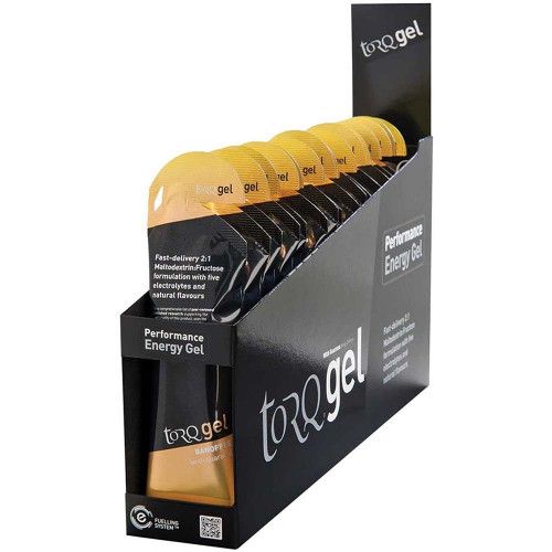 torq energy gel banoffee caffeine 45g caja 15 geles