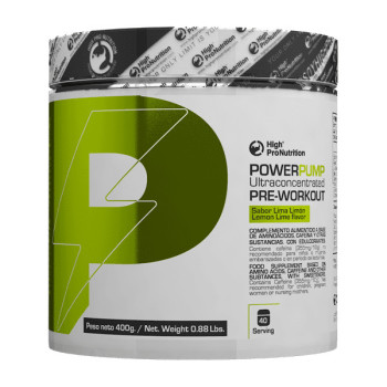 Power Pump Pre Workout Lima Limon High Pro Nutrition 400 g pre entreno con cafeina citrulina beta alanina