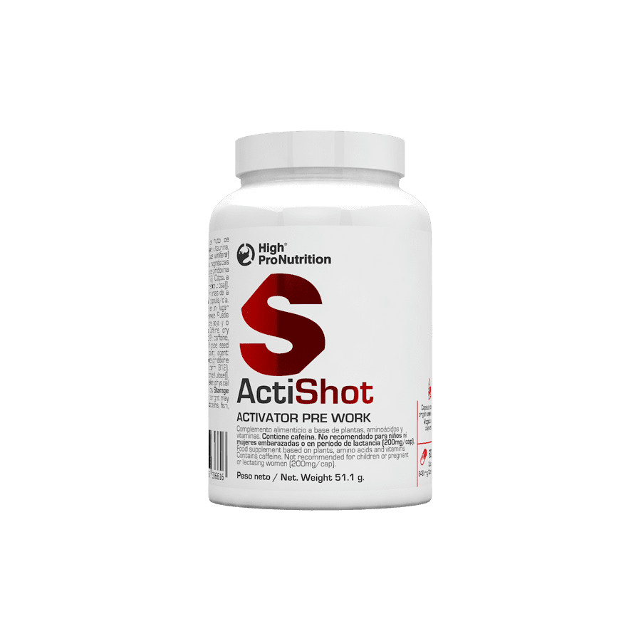 Acti Shot activador energético con cafeína guaraná taurina y vitaminas B6 B12