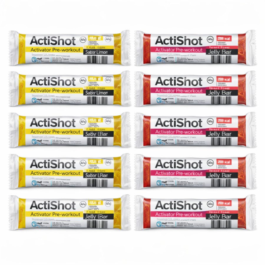 actishot jelly bar pack 12 limon fresa high pro nutrition barritas energeticas jelly deporte resistencia cafeina