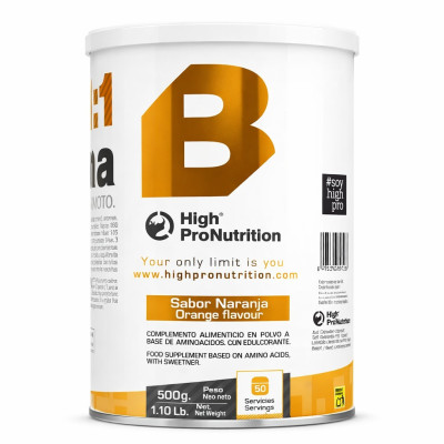 bcaa 4 1 1 glutamina naranja high pro nutrition 500g aminoacidos