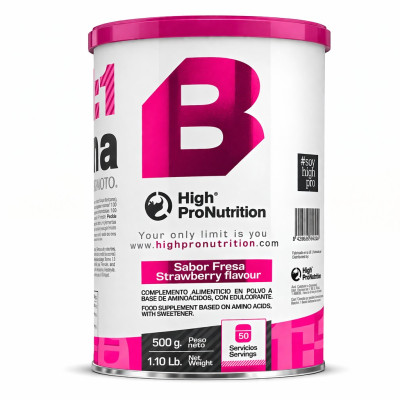 bcaa 4 1 1 glutamina fresa high pro nutrition 500g aminoacidos