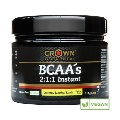 BCAA 2:1:1 Instant Crown Nutrition 210 g sabor limón