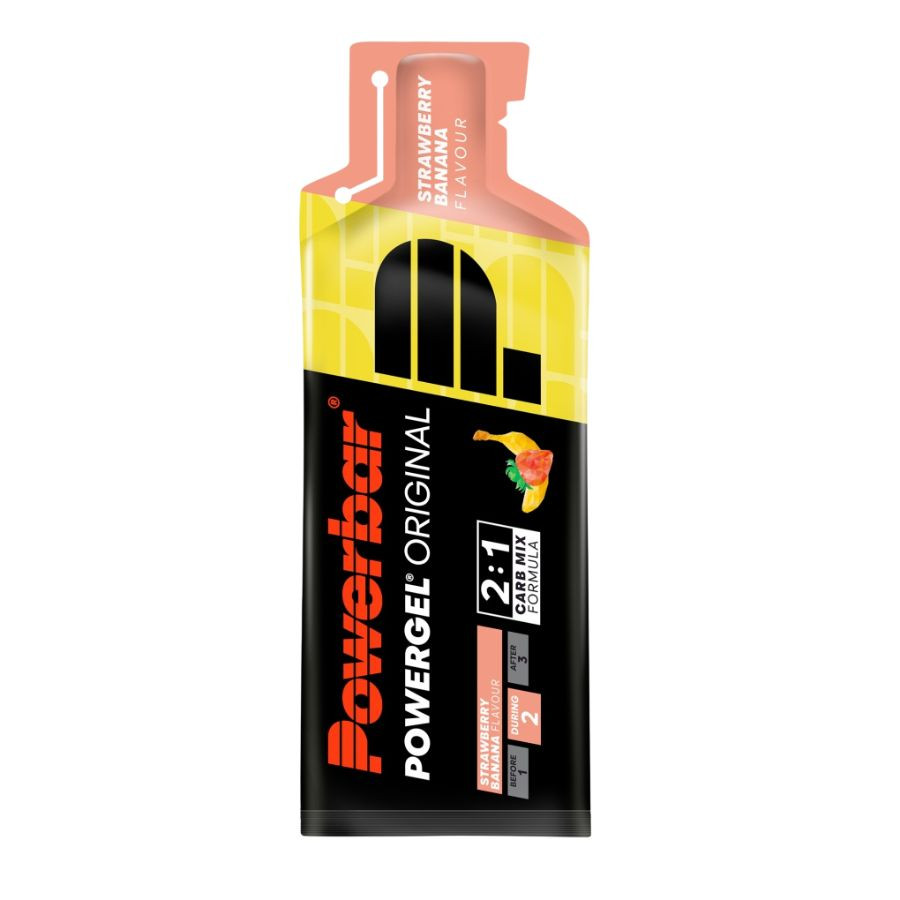 powergel original 41g powerbar fresa banana  gel energetico