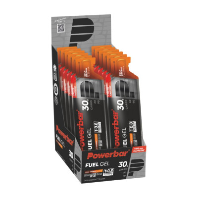 PowerBar Fuel 30 Gel Cola Orange Cafeína 30g carbohidratos gel energético ciclismo 12 unidades