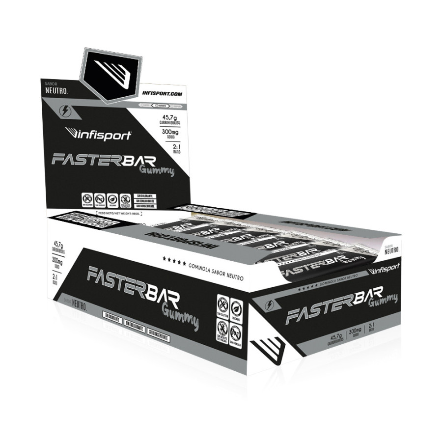 FASTER BAR GUMMY Sabor neutro 60g - 16 udes